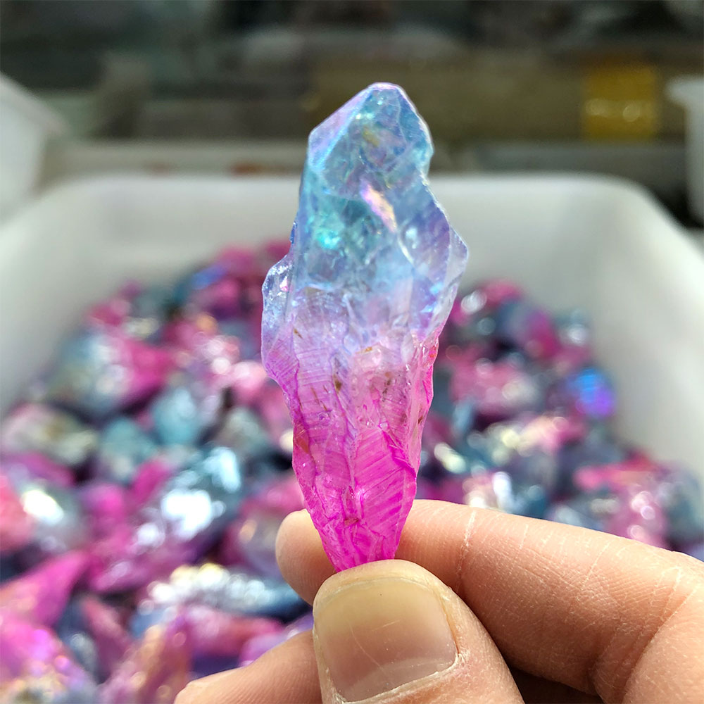 Aquarium Marine Stone - 1 шт., случайные гальванические розовые, синие